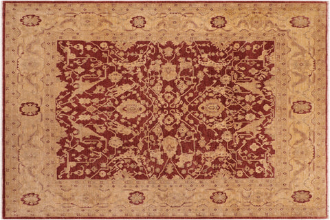 handmade Traditional Kafkaz Rust Tan Hand Knotted RECTANGLE 100% WOOL area rug 8x10