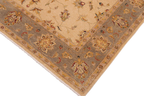 handmade Traditional Kafkaz Beige Gray Hand Knotted RECTANGLE 100% WOOL area rug 8x10