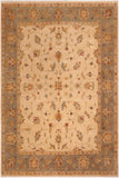 handmade Traditional Kafkaz Beige Gray Hand Knotted RECTANGLE 100% WOOL area rug 8 x 10