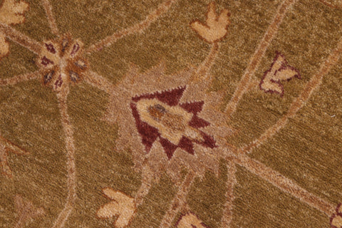 handmade Traditional Kafkaz Olive Green Rust Hand Knotted RECTANGLE 100% WOOL area rug 8x10