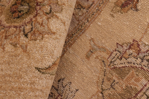 handmade Traditional Kafkaz Gold Beige Hand Knotted RECTANGLE 100% WOOL area rug 8x10