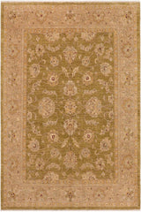 handmade Traditional Kafkaz Green Tan Hand Knotted RECTANGLE 100% WOOL area rug 8X10