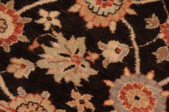 handmade Transitional Kafkaz Brown Beige Hand Knotted RECTANGLE 100% WOOL area rug 8X10