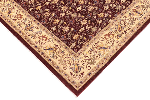 handmade Transitional Kafkaz Red Beige Hand Knotted RECTANGLE 100% WOOL area rug 8' x 10'