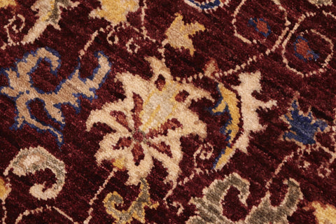 handmade Transitional Kafkaz Red Beige Hand Knotted RECTANGLE 100% WOOL area rug 8' x 10'