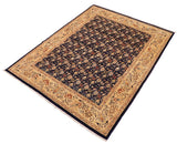 handmade Transitional Kafkaz Blue Beige Hand Knotted RECTANGLE 100% WOOL area rug 8 x 10