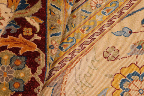 handmade Traditional Kafkaz Gold Red Hand Knotted RECTANGLE 100% WOOL area rug 8' x 10'