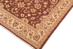 handmade Traditional Kafkaz Brown Beige Hand Knotted RECTANGLE 100% WOOL area rug 8X10