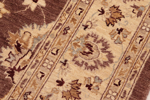 handmade Traditional Kafkaz Brown Beige Hand Knotted RECTANGLE 100% WOOL area rug 8x10