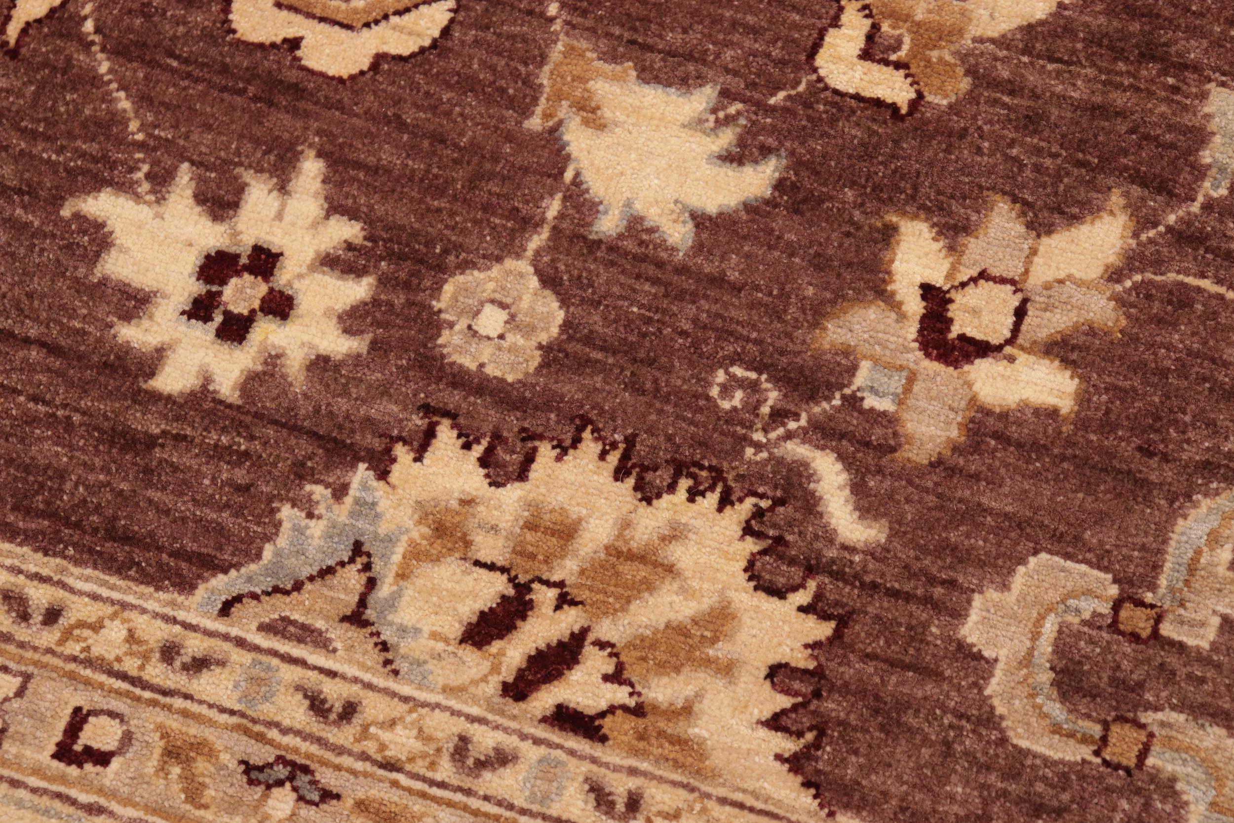 handmade Traditional Kafkaz Brown Beige Hand Knotted RECTANGLE 100% WOOL area rug 8x10