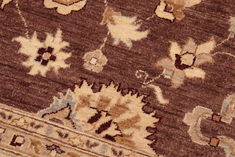handmade Traditional Kafkaz Brown Beige Hand Knotted RECTANGLE 100% WOOL area rug 8x10