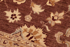 handmade Traditional Kafkaz Brown Beige Hand Knotted RECTANGLE 100% WOOL area rug 8X10