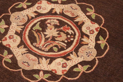 handmade Traditional Kafkaz Brown Beige Hand Knotted RECTANGLE 100% WOOL area rug 8X10