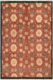 handmade Transitional Kafkaz Brown Green Hand Knotted RECTANGLE 100% WOOL area rug 8 x 9
