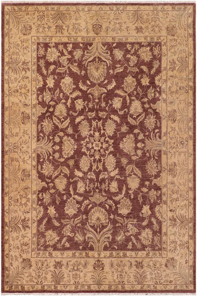 handmade Traditional Kafkaz Brown Tan Hand Knotted RECTANGLE 100% WOOL area rug 8X10