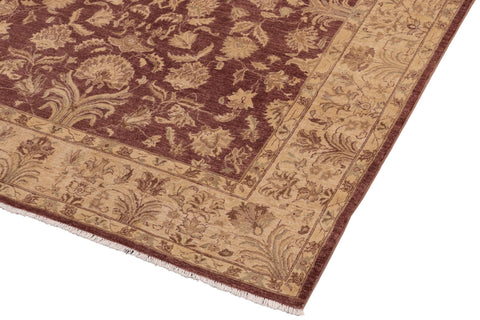 handmade Traditional Kafkaz Brown Tan Hand Knotted RECTANGLE 100% WOOL area rug 8x10