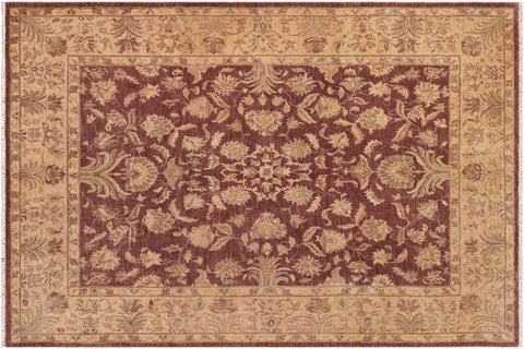 handmade Traditional Kafkaz Brown Tan Hand Knotted RECTANGLE 100% WOOL area rug 8x10