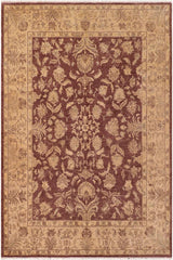 handmade Traditional Kafkaz Brown Tan Hand Knotted RECTANGLE 100% WOOL area rug 8X10