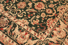 handmade Traditional Kafkaz Green Beige Hand Knotted RECTANGLE 100% WOOL area rug 8X10