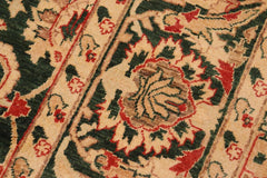 handmade Traditional Kafkaz Green Beige Hand Knotted RECTANGLE 100% WOOL area rug 8X10