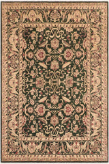 handmade Traditional Kafkaz Green Beige Hand Knotted RECTANGLE 100% WOOL area rug 8X10