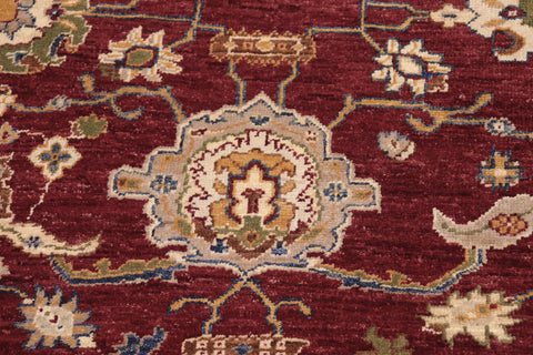handmade Traditional Kafkaz Red Blue Hand Knotted RECTANGLE 100% WOOL area rug 8x10