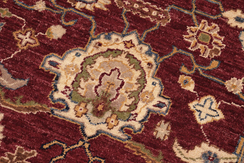 handmade Traditional Kafkaz Red Blue Hand Knotted RECTANGLE 100% WOOL area rug 8x10