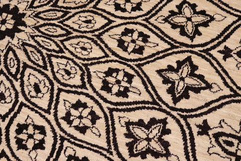 handmade Traditional Kafkaz Ivory Beige Hand Knotted RECTANGLE 100% WOOL area rug 8' x 10'