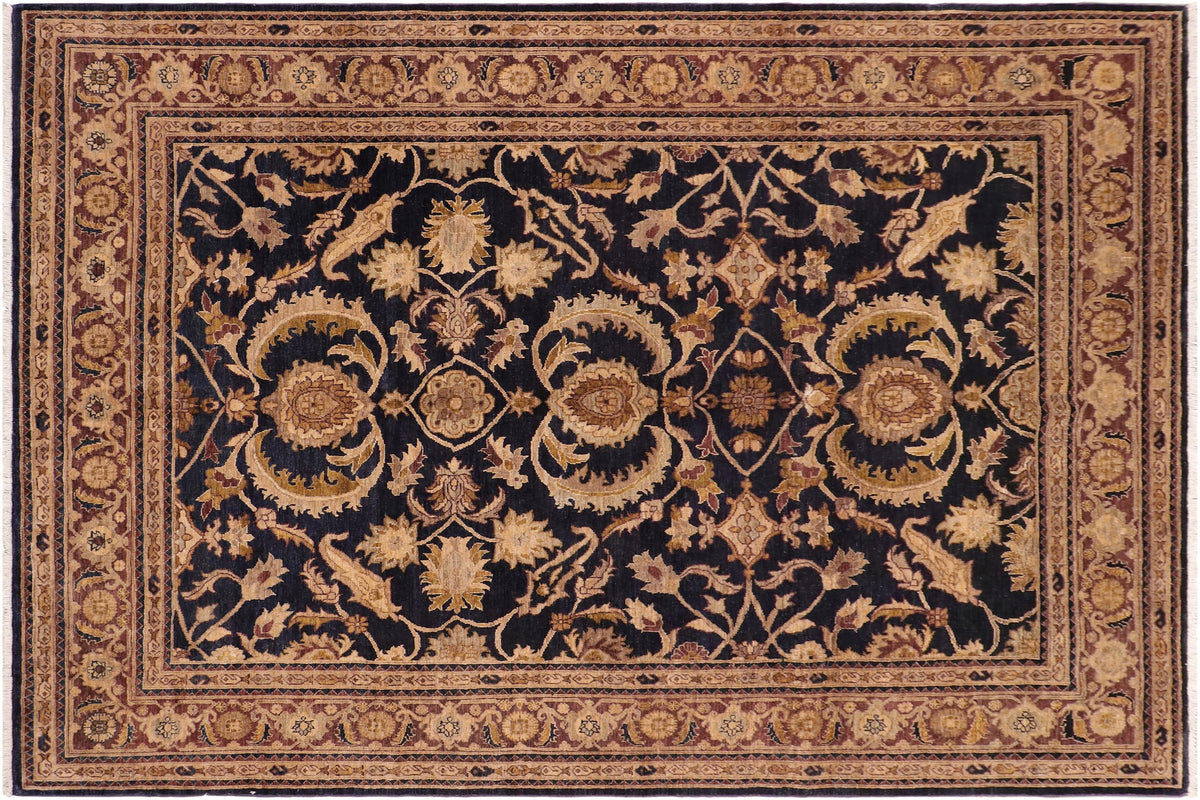 handmade Traditional Kafkaz Blue Brown Hand Knotted RECTANGLE 100% WOOL area rug 8x10