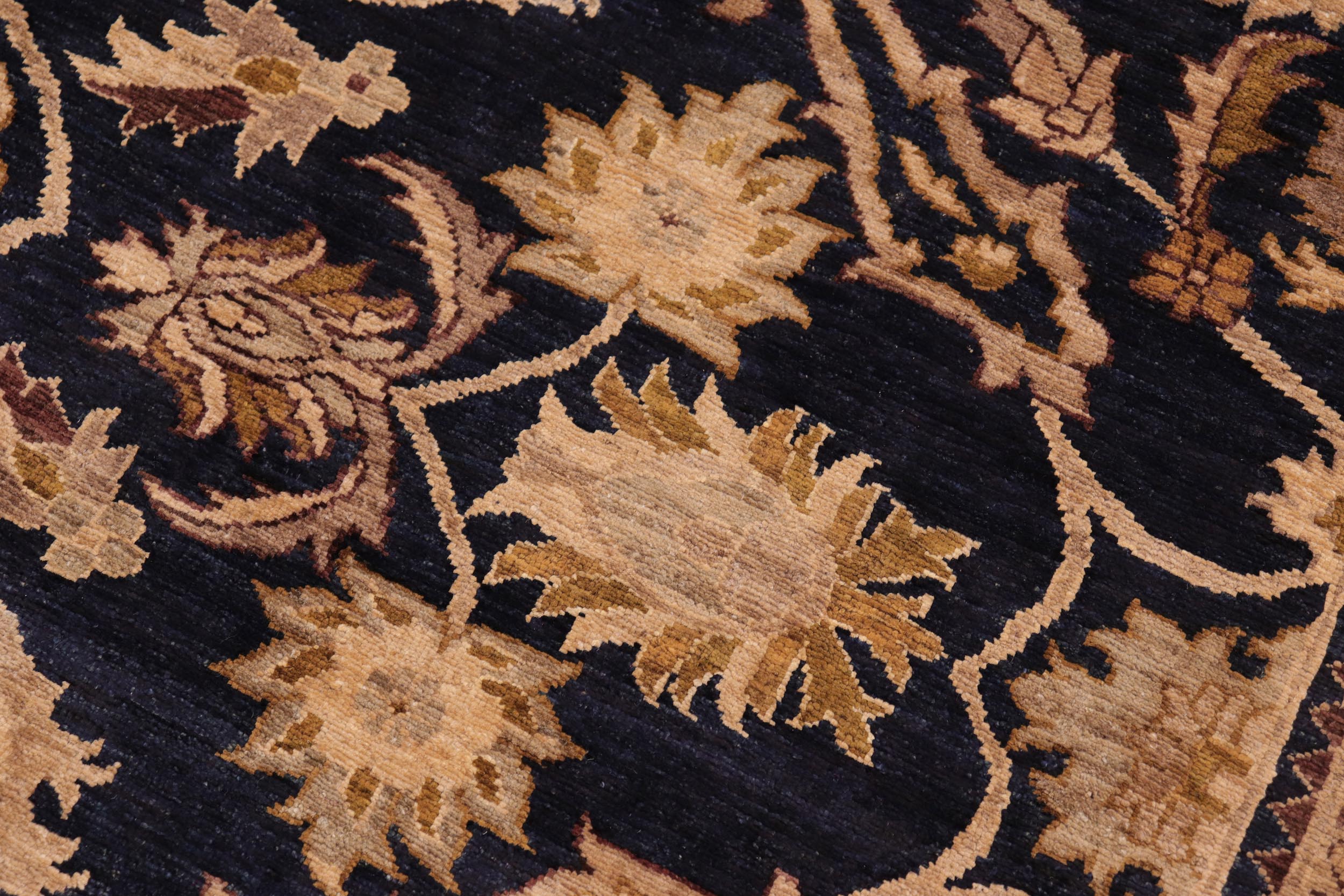 handmade Traditional Kafkaz Blue Brown Hand Knotted RECTANGLE 100% WOOL area rug 8x10