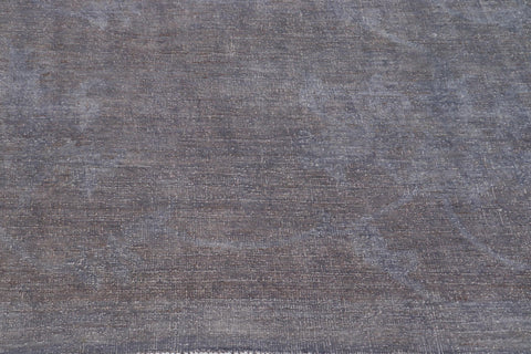 handmade Over Dyed Over Dyed Grayish Blu Gray Hand Knotted RECTANGLE 100% WOOL area rug 9' x 12'
