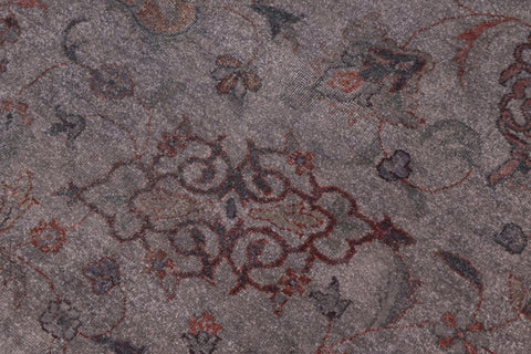 handmade Over Dyed Over Dyed Gray Peach Hand Knotted RECTANGLE 100% WOOL area rug 9' x 12'