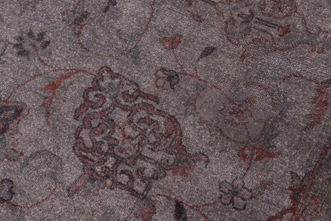 handmade Over Dyed Over Dyed Gray Peach Hand Knotted RECTANGLE 100% WOOL area rug 9' x 12'