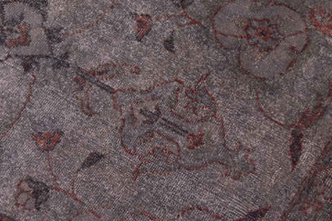 handmade Over Dyed Over Dyed Gray Peach Hand Knotted RECTANGLE 100% WOOL area rug 9' x 12'