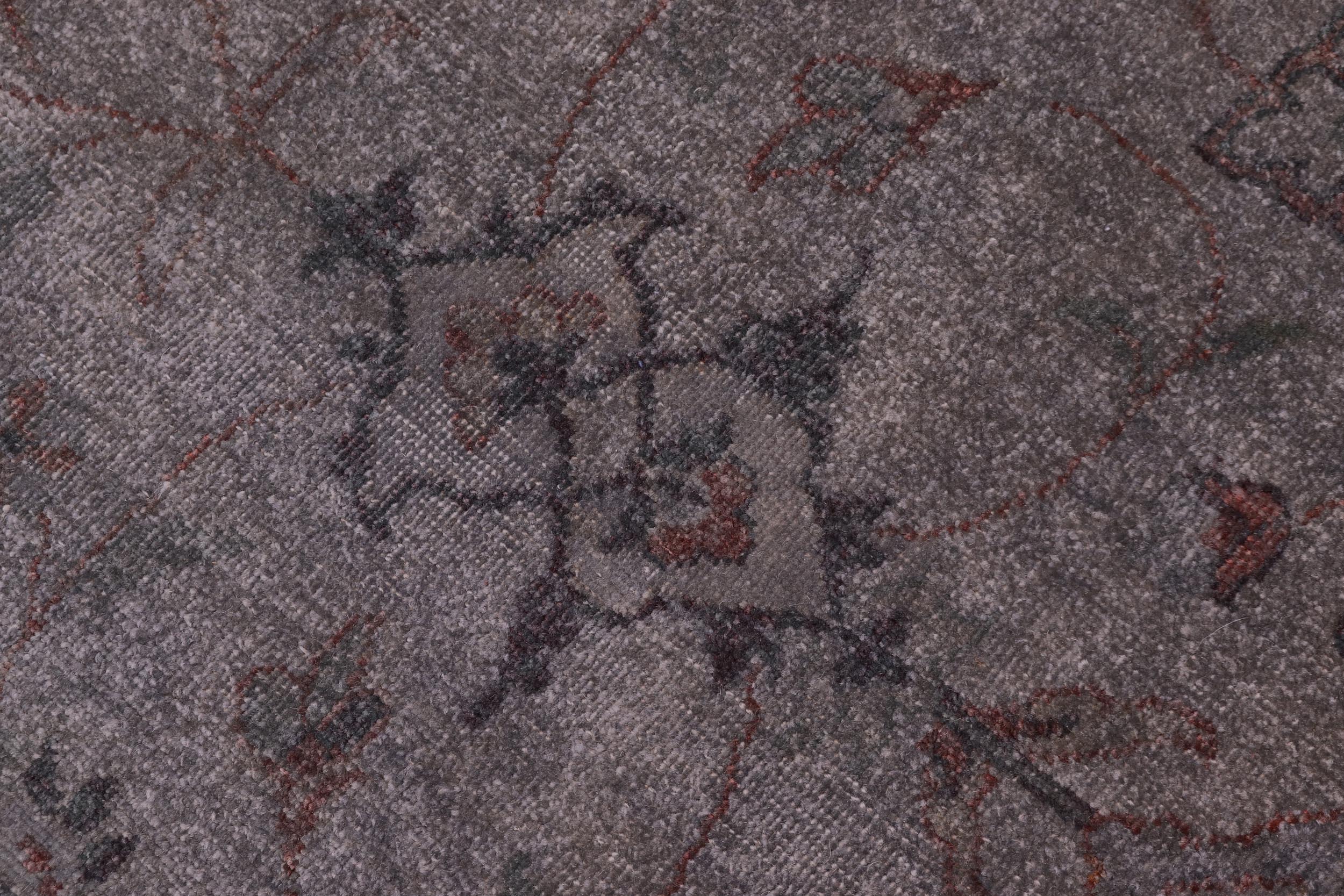 handmade Over Dyed Over Dyed Gray Peach Hand Knotted RECTANGLE 100% WOOL area rug 9' x 12'