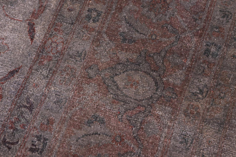 handmade Over Dyed Over Dyed Gray Peach Hand Knotted RECTANGLE 100% WOOL area rug 9' x 12'