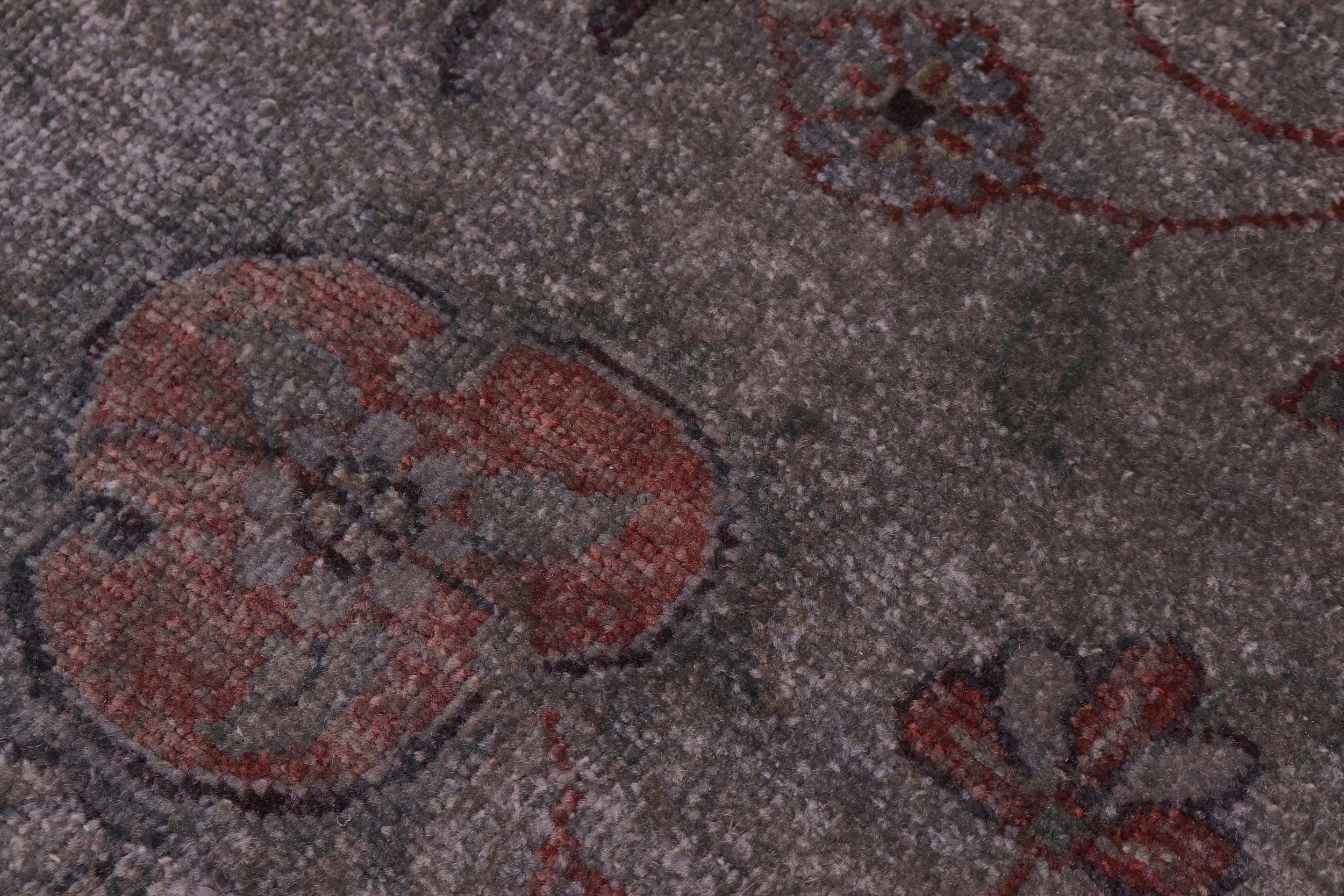 handmade Over Dyed Over Dyed Gray Peach Hand Knotted RECTANGLE 100% WOOL area rug 9' x 12'