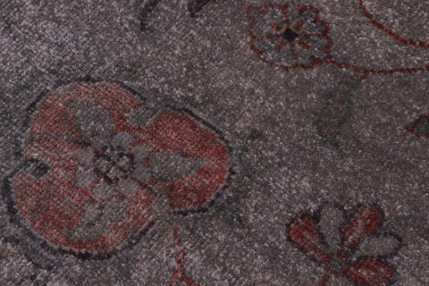 handmade Over Dyed Over Dyed Gray Peach Hand Knotted RECTANGLE 100% WOOL area rug 9' x 12'