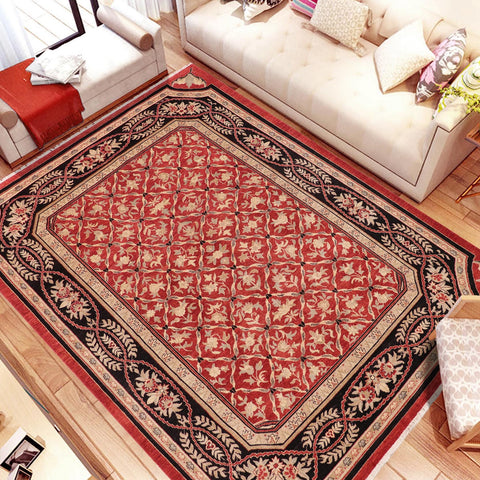 handmade Transitional Kafkaz Red Black Hand Knotted RECTANGLE 100% WOOL area rug 9' x 12'