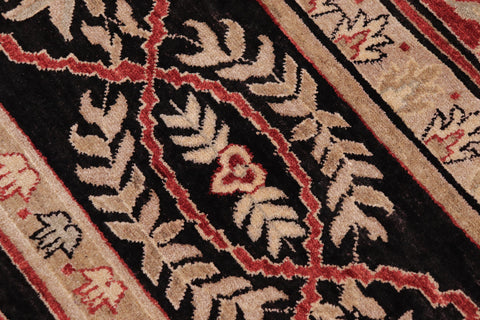 handmade Transitional Kafkaz Red Black Hand Knotted RECTANGLE 100% WOOL area rug 9' x 12'