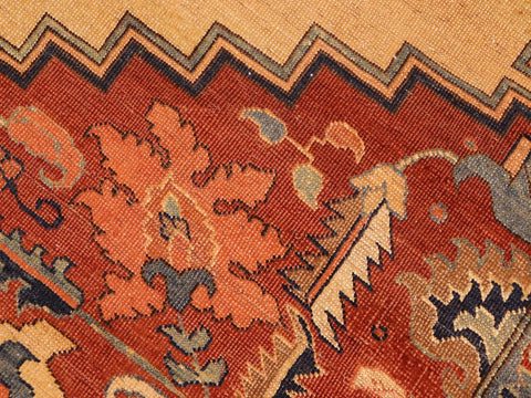 handmade Traditional Antique Tan Orange Hand Knotted RECTANGLE 100% WOOL area rug 8x10