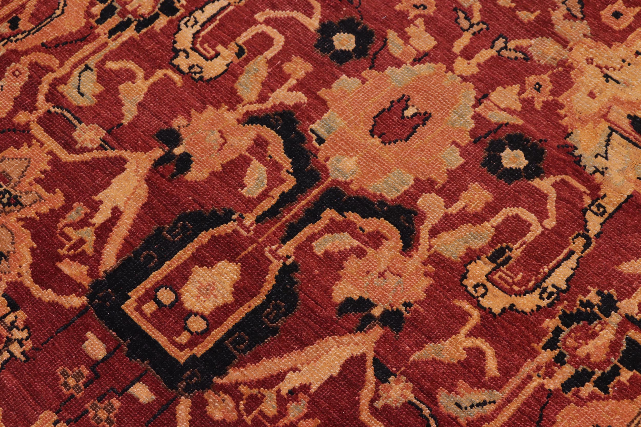 handmade Traditional Antique Rust Gold Hand Knotted RECTANGLE 100% WOOL area rug 8x10
