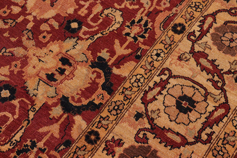 handmade Traditional Antique Rust Gold Hand Knotted RECTANGLE 100% WOOL area rug 8x10