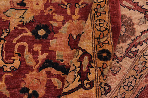 handmade Traditional Antique Rust Gold Hand Knotted RECTANGLE 100% WOOL area rug 8x10