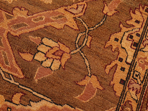 handmade Traditional Antique Gold Ivory Hand Knotted RECTANGLE 100% WOOL area rug 8x10