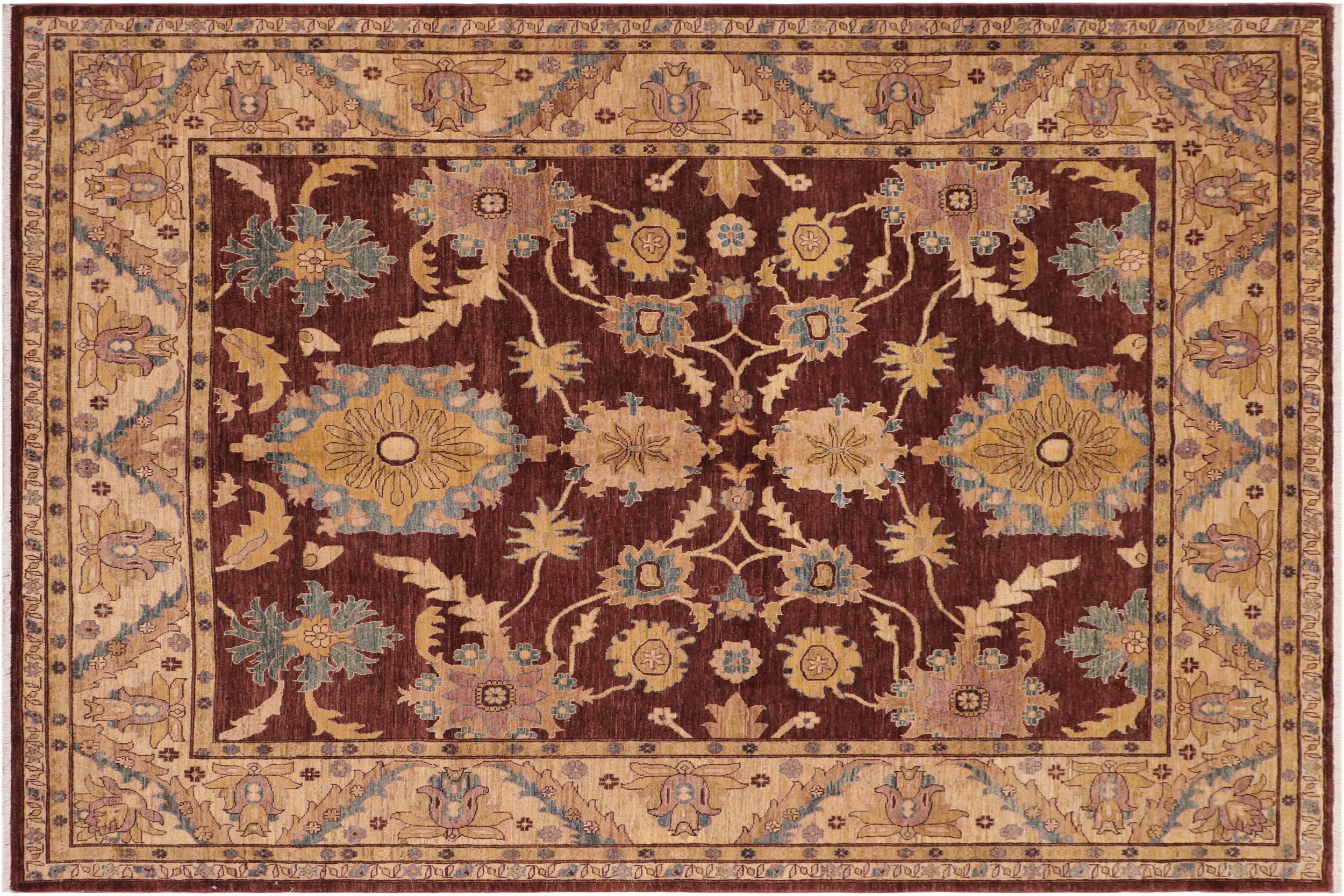 handmade Traditional Kafkaz Red Tan Hand Knotted RECTANGLE 100% WOOL area rug 8x10