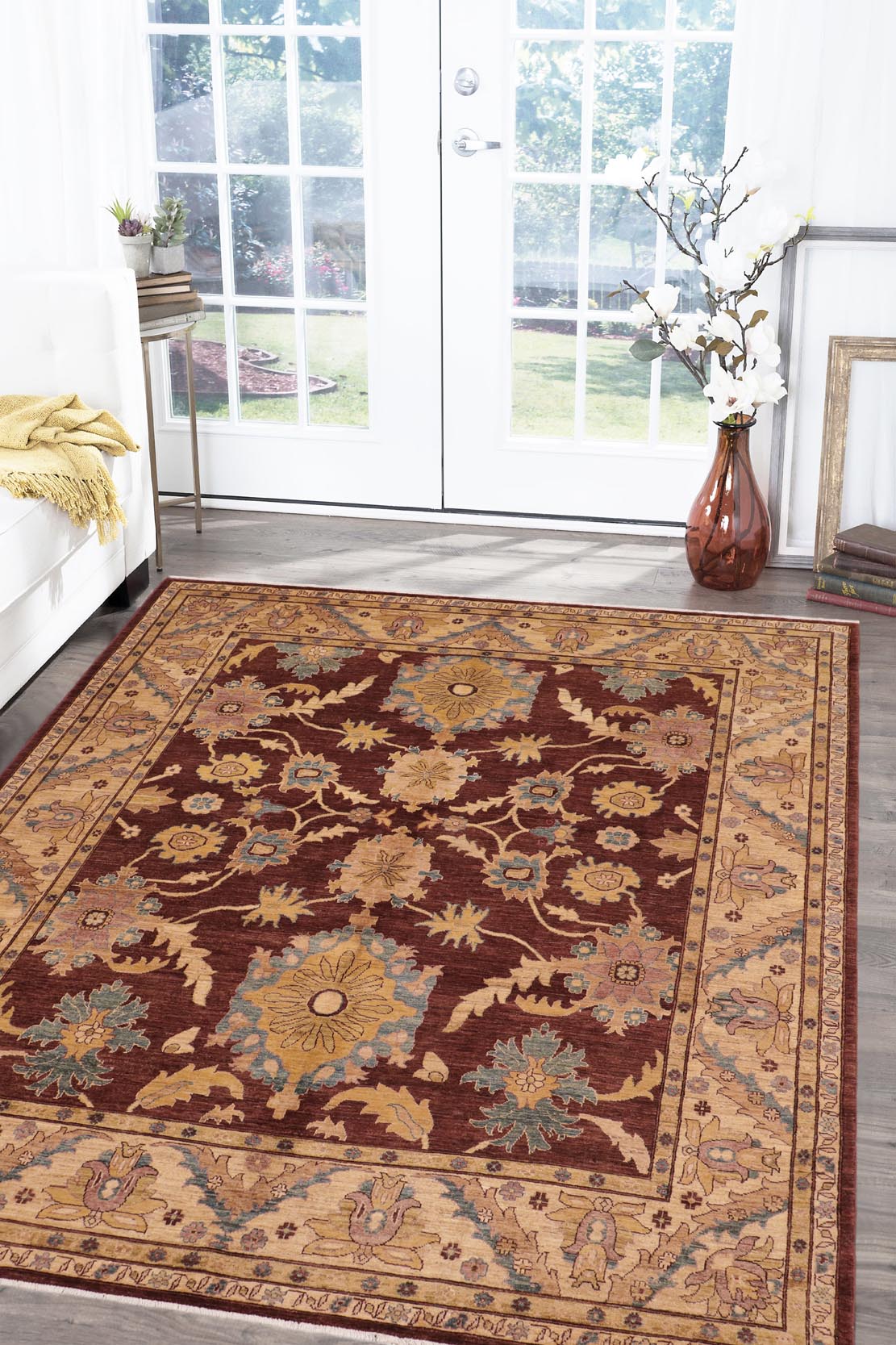 handmade Traditional Kafkaz Red Tan Hand Knotted RECTANGLE 100% WOOL area rug 8x10