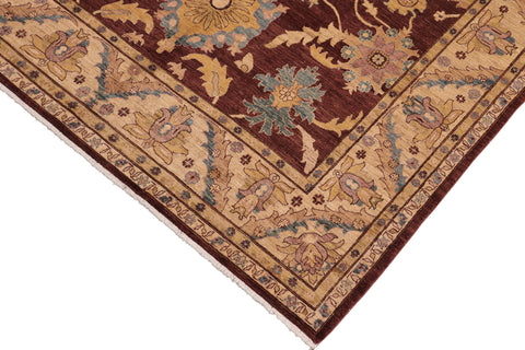 handmade Traditional Kafkaz Red Tan Hand Knotted RECTANGLE 100% WOOL area rug 8x10