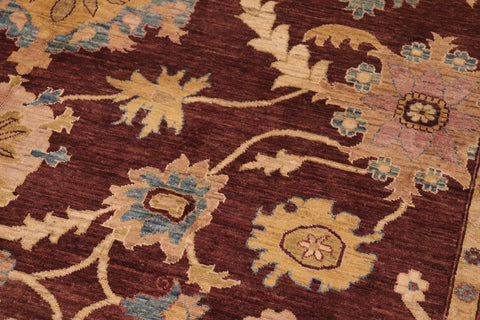 handmade Traditional Kafkaz Red Tan Hand Knotted RECTANGLE 100% WOOL area rug 8x10