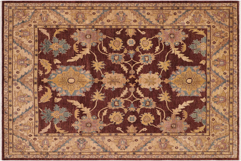 handmade Traditional Kafkaz Red Tan Hand Knotted RECTANGLE 100% WOOL area rug 8x10